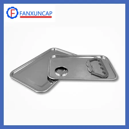 F-shaped and square Tinplate lids