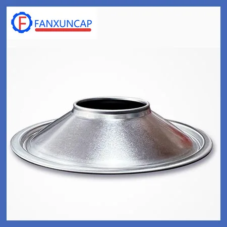 Tinplate Metal Cone & Flat Top lid