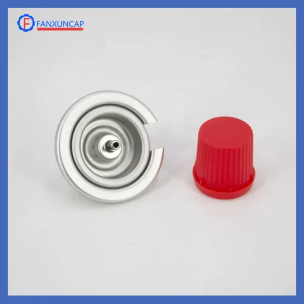 butane gas burner valve and cap with hole