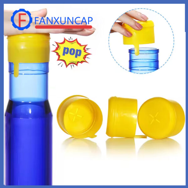 Hote Sale 55mm Customize Color One Time Use PE 20L Water Bottle Seal Cap With Sticker