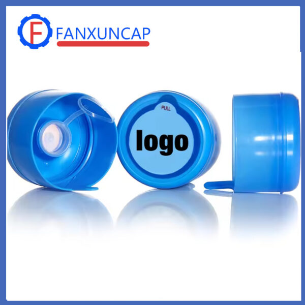 Hote Sale 55mm Customize Color One Time Use PE 20L Water Bottle Seal Cap With Sticker
