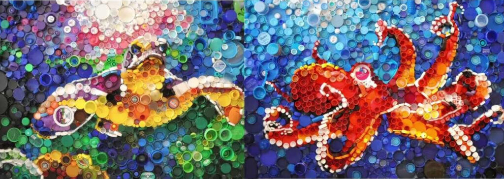 Plastic cap art